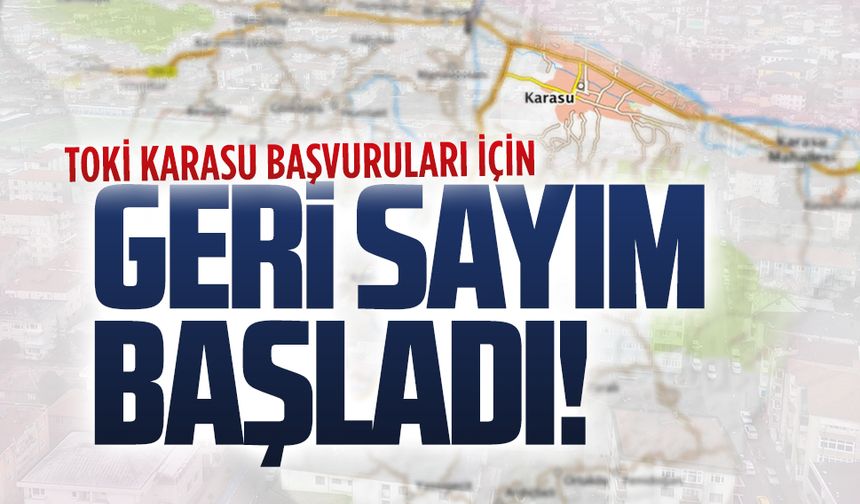 Karasu’daki TOKİ’nin 500 konutu için 10 Kasım’da başvurular başlıyor