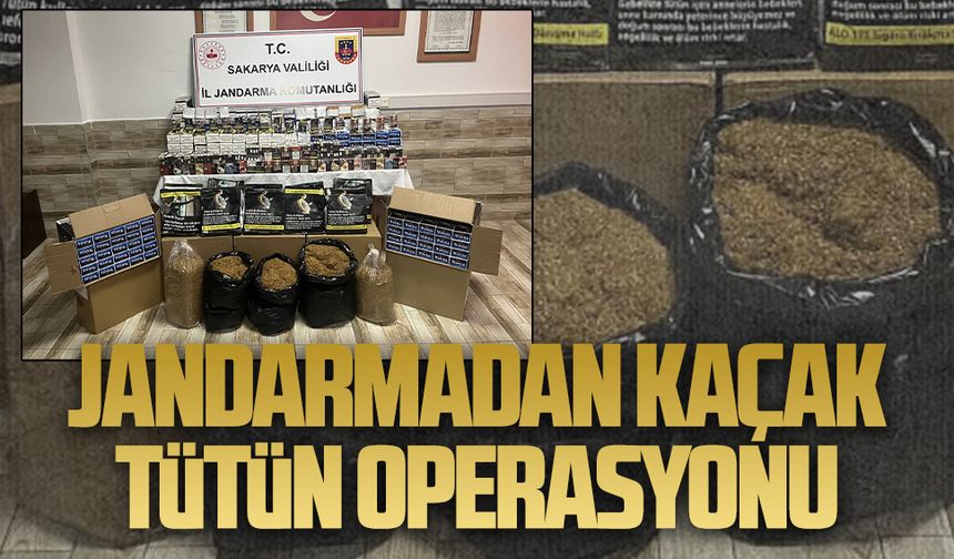 Karasu’da jandarmadan kaçak tütün operasyonu