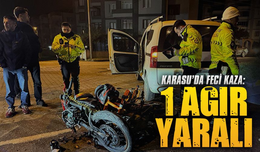 Karasu’da feci kaza: 1 ağır yaralı