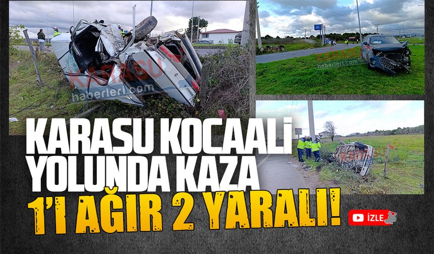 Karasu Kocaali yolunda kaza: 2 yaralı!