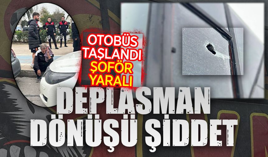 Maltepe deplasmanından dönen Karasuspor otobüsüne taşlı saldırı