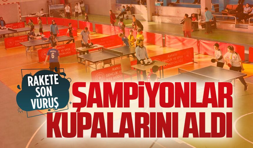 Karasu’da Okul Sporları Masa Tenisi Müsabakaları tamamlandı