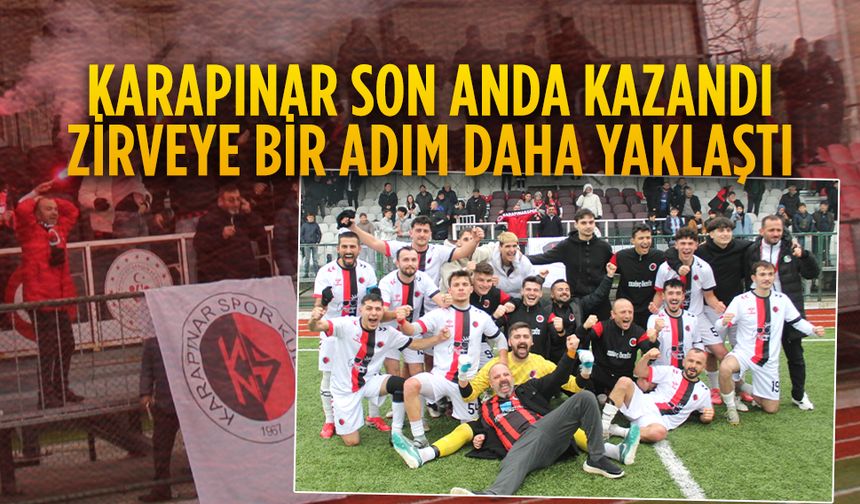 Karapınar son anda kazandı, zirveye bir adım daha yaklaştı