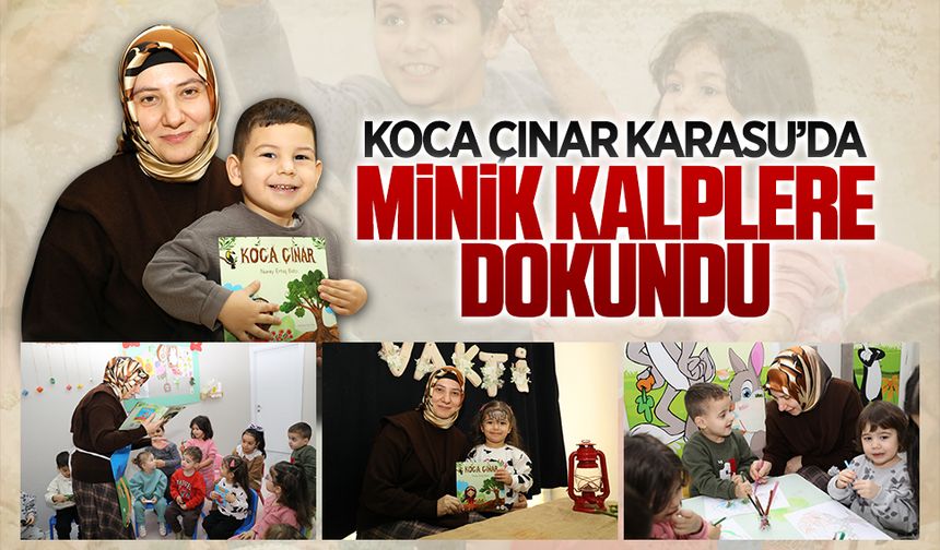 Karasu İlk Adım Gündüz Bakımevi’nde Koca Çınar kitabı minik okurlarıyla buluştu