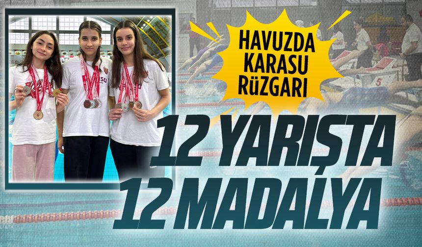 Okul Sporları Yüzme İl Birinciliği’nde Karasulu sporculardan madalya yağmuru