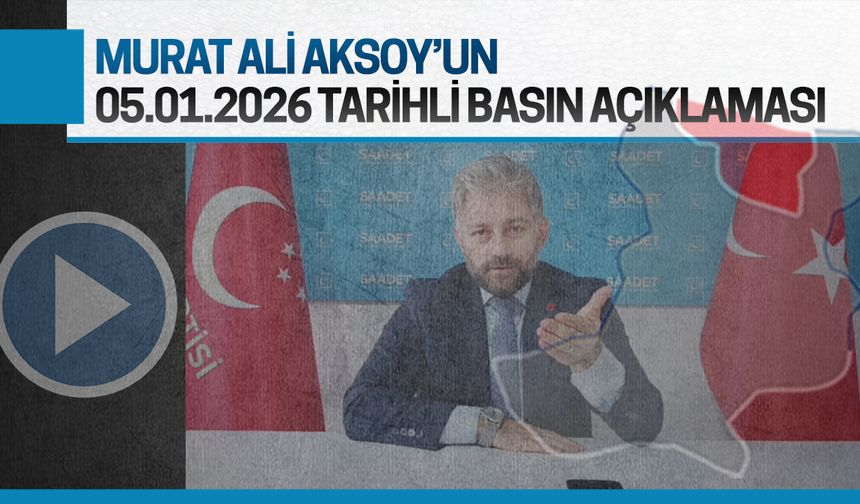 Başkan Murat Ali Aksoy, basın açıklamasında bulundu