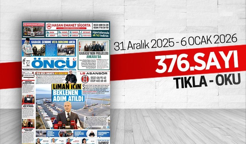 Öncü Karasu Gazetesi 376.sayı