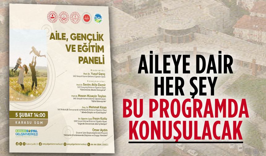 Karasu SGM’de aile, gençlik ve eğitim paneli