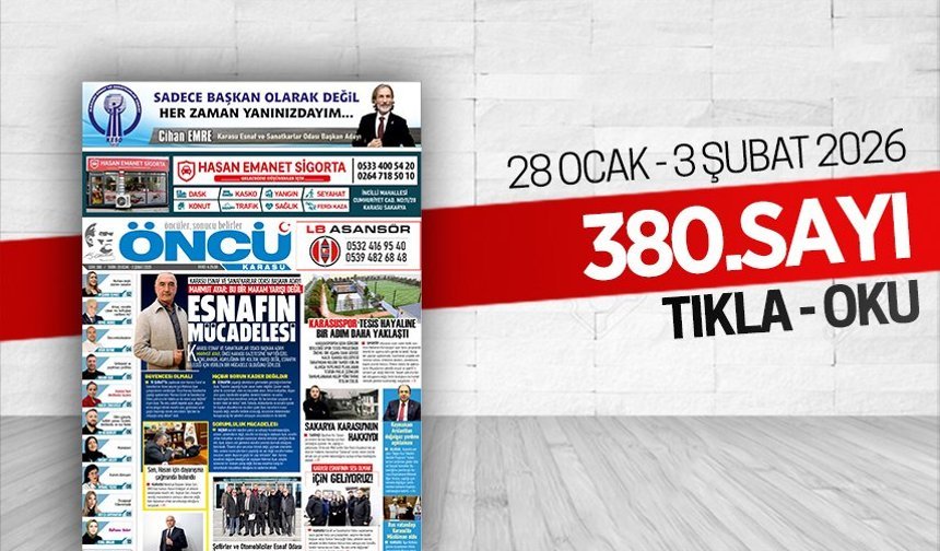 Öncü Karasu Gazetesi 380.sayı