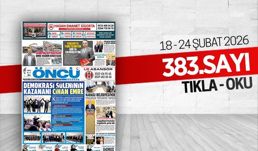 Öncü Karasu Gazetesi 383.sayı