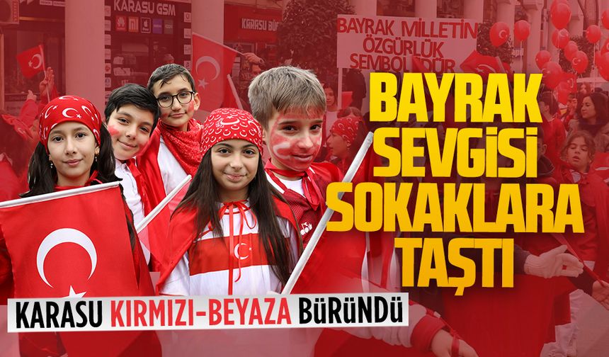 Sezi Eratik Ortaokulu’ndan Bayrak Sevgisi yürüyüşü