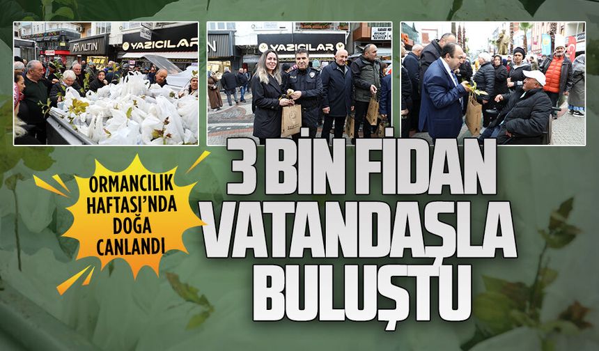 Karasu’da Ormancılık Haftası’nda 3 bin fidan ücretsiz dağıtıldı