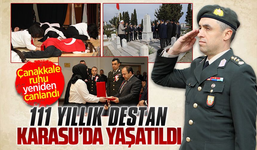 Çanakkale Şehitleri 111. yıldönümünde Karasu’da anıldı