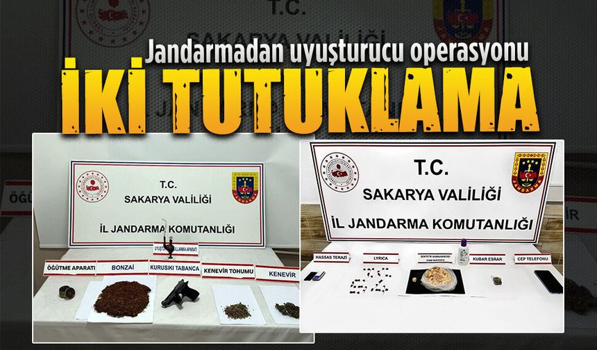 Jandarmadan uyuşturucu operasyonu: 2 kişi tutuklandı