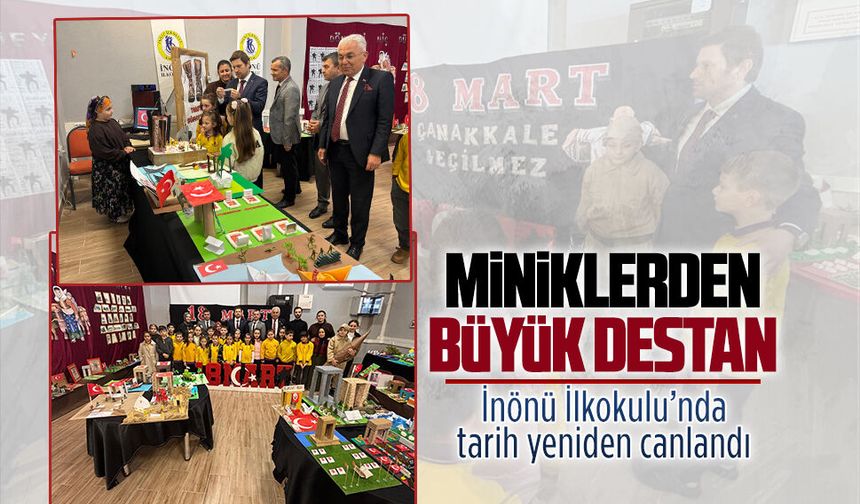 İnönü İlkokulu’nda Çanakkale ruhu sergiyle yaşatıldı
