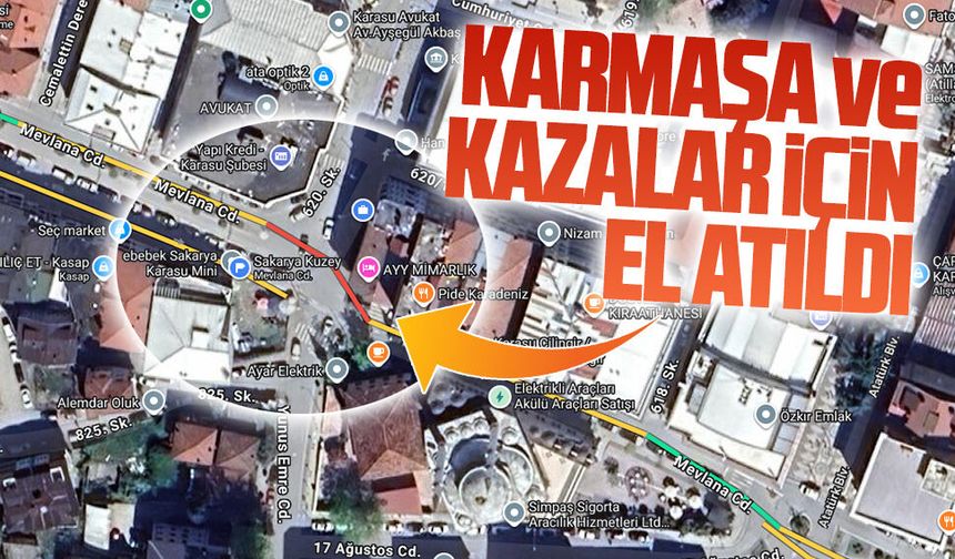 Karmaşa ve kazalar kavşağına el atıldı