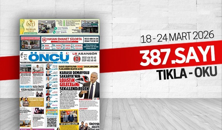 Öncü Karasu Gazetesi 387.sayı
