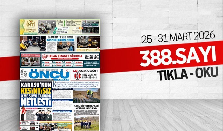 Öncü Karasu Gazetesi 388.sayı