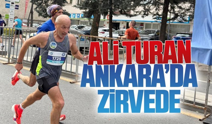 Anadolu Ajansı’nın 106. yılı koşusunda 65-69 yaş kategorisinde birincilik Ali Turan’ın