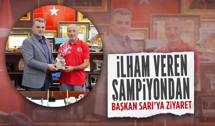 Karasu’nun gururu Ali Turan’dan Başkan Sarı’ya ziyaret