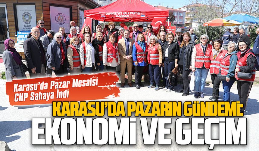CHP’li kadınlardan Karasu’da pazar ziyareti