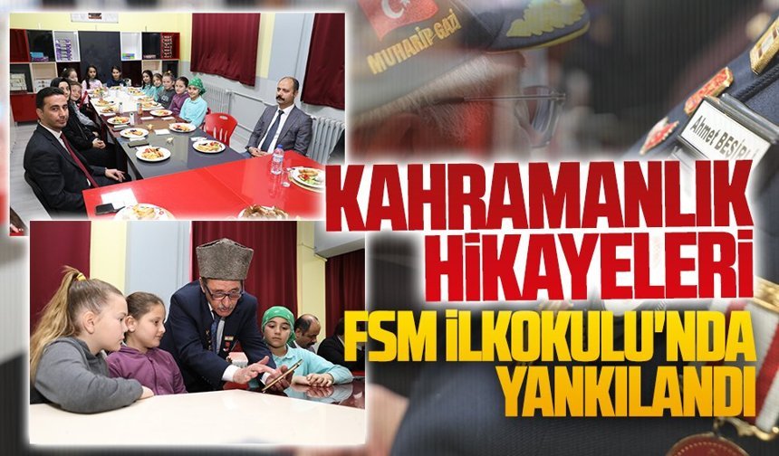 Kıbrıs gazileri FSM İlkokulu'nda öğrencilerle bir araya geldi