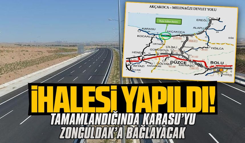 Karasu’yu Zonguldak’a bağlayacak yolun ihalesi yapıldı