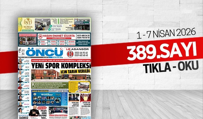 Öncü Karasu Gazetesi 389.sayı