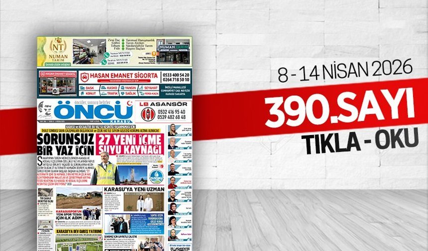 Öncü Karasu Gazetesi 390.sayı