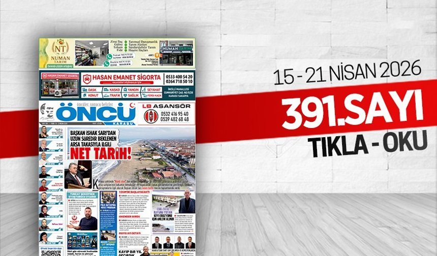 Öncü Karasu Gazetesi 391.sayı