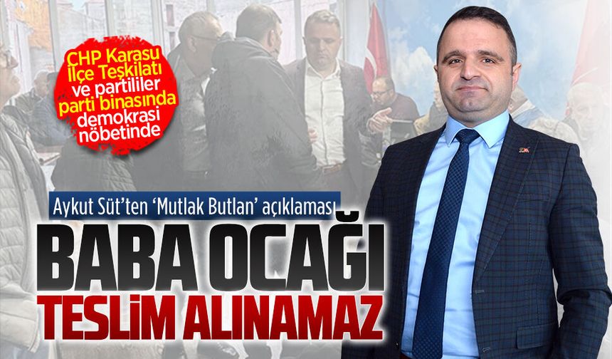 CHP Karasu, mutlak butlan kararının ardından demokrasi nöbetinde