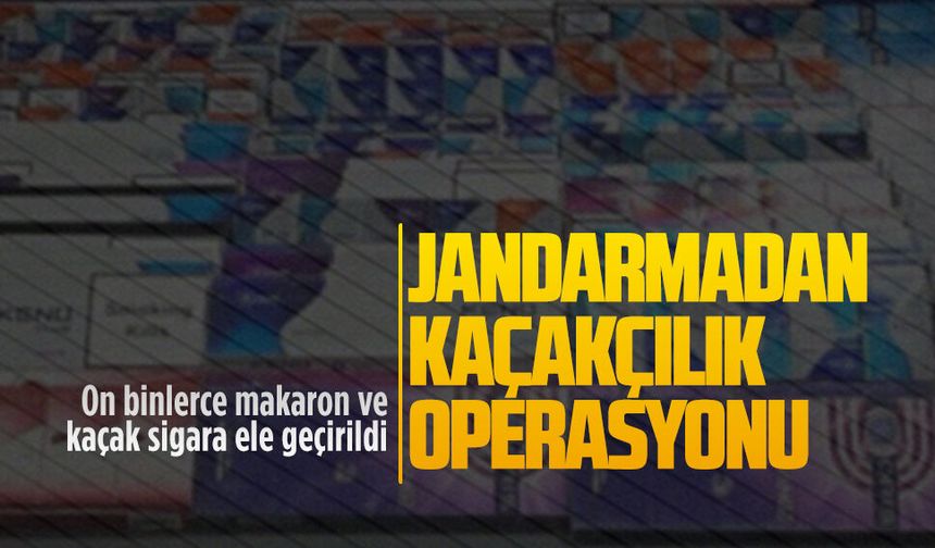 Jandarmadan kaçakçılık operasyonu