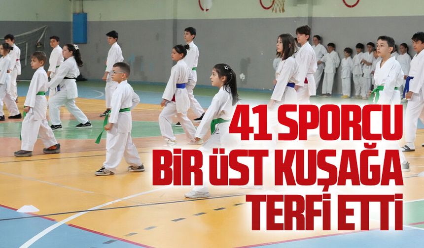 Karasu’da karateciler kuşak atladı