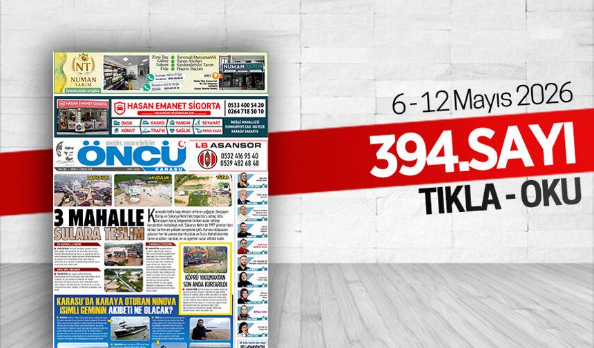 Öncü Karasu Gazetesi 394.sayı