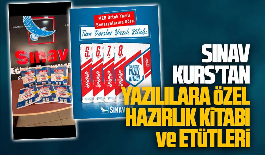 Sınav Kurs’tan yazılılara özel hazırlık kitabı ve etütleri