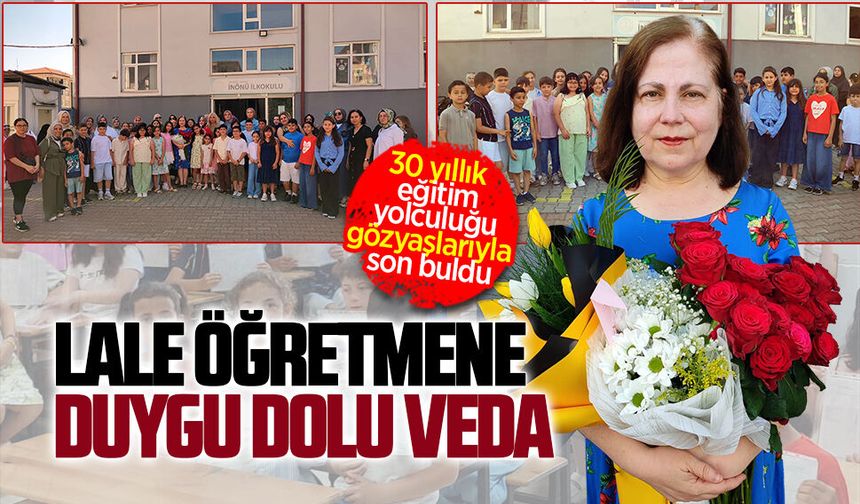 30 yıllık eğitim emektarı Lale öğretmene duygu dolu veda