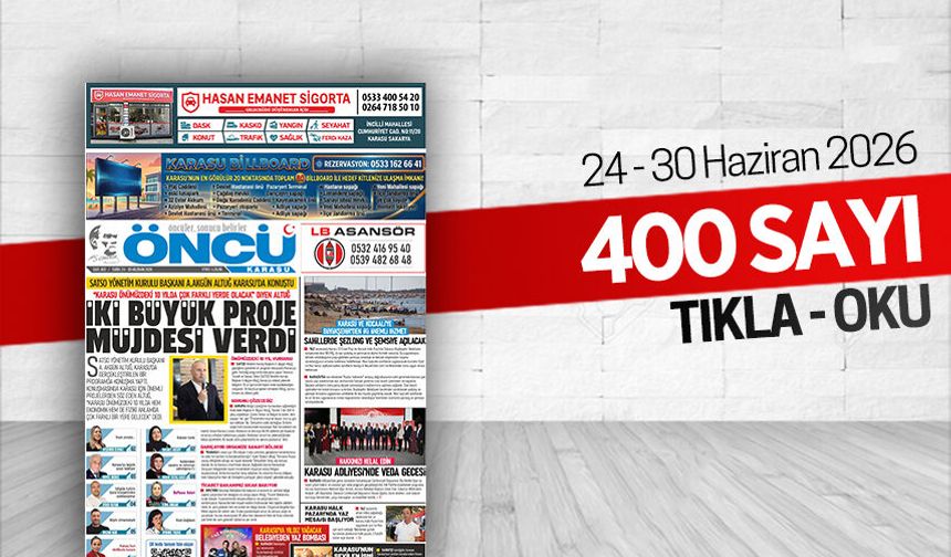 Öncü Karasu Gazetesi 400.sayı