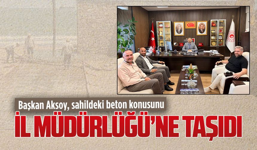 Başkan Murat Ali Aksoy, sahildeki beton için inceleme talep etti