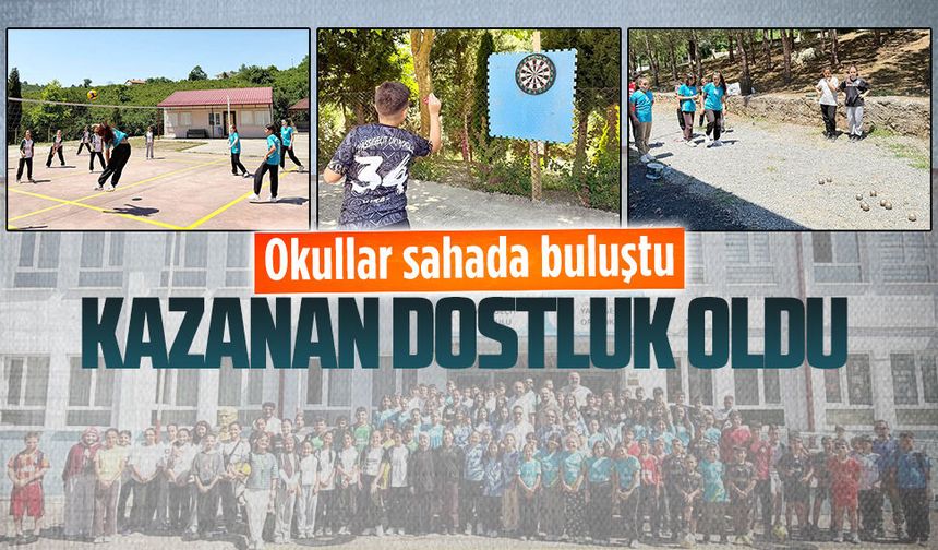 Yassıgeçit’te okullar arası dönem sonu spor şöleni nefes kesti