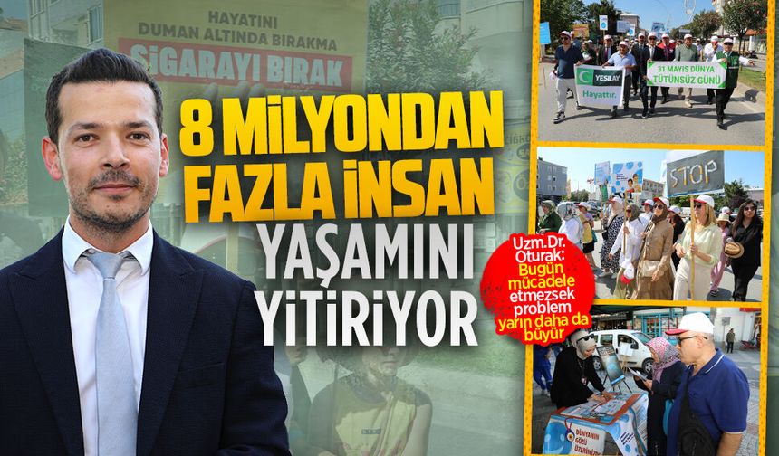 Tütünün zararlarına karşı farkındalık yürüyüşü