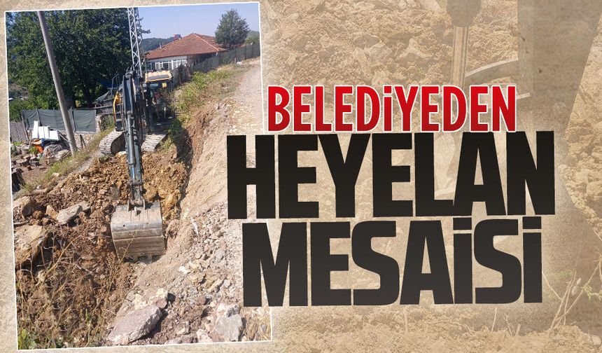 Ardıçbeli’nde heyelan nedeniyle çalışma başlatıldı
