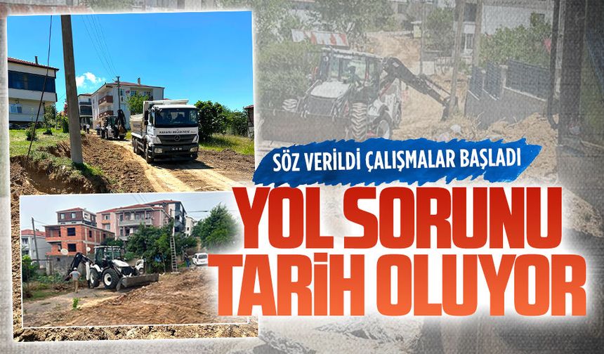 Kuzuluk Mahallesi'nde beton yol çalışmaları başladı