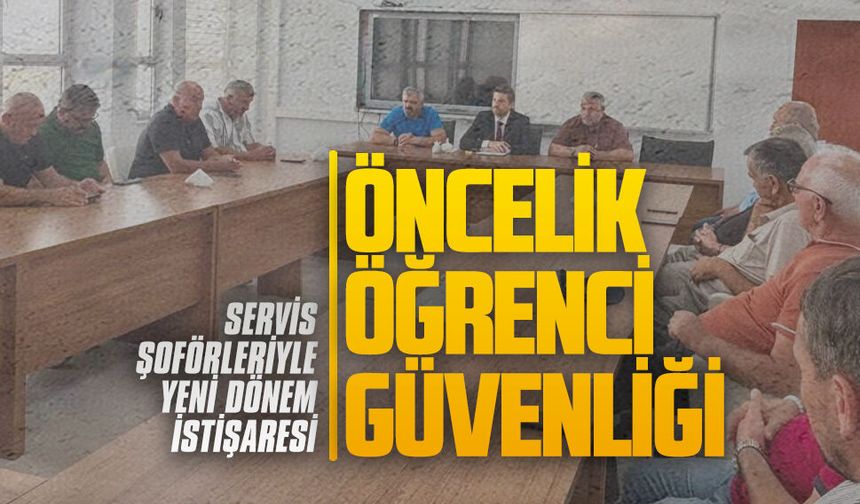 Müdür Furkan Enşici, yeni dönem öncesi servis şoförleriyle toplantı yaptı