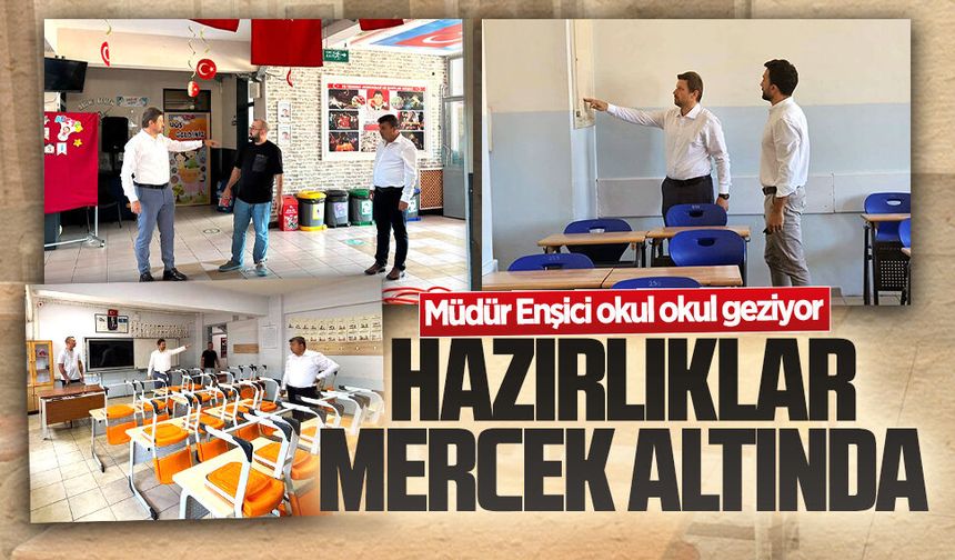 Müdür Furkan Enşici Karasu'da tek tek okulları geziyor