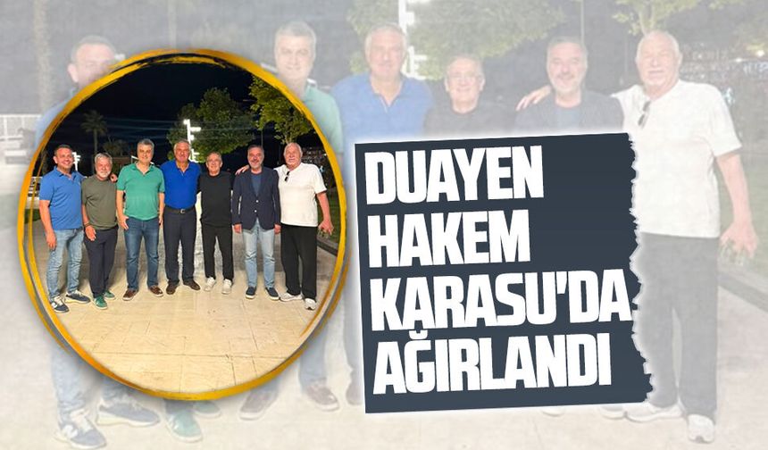 Mithat Kandil, Eski FIFA Hakemi Mustafa Çulcu’yu Karasu'da ağırladı