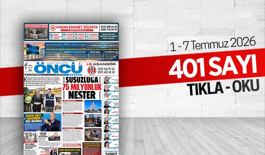 Öncü Karasu Gazetesi 401.sayı