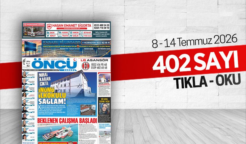 Öncü Karasu Gazetesi 402.sayı