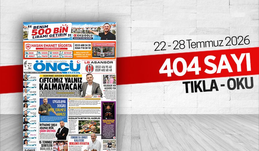 Öncü Karasu Gazetesi 404.sayı