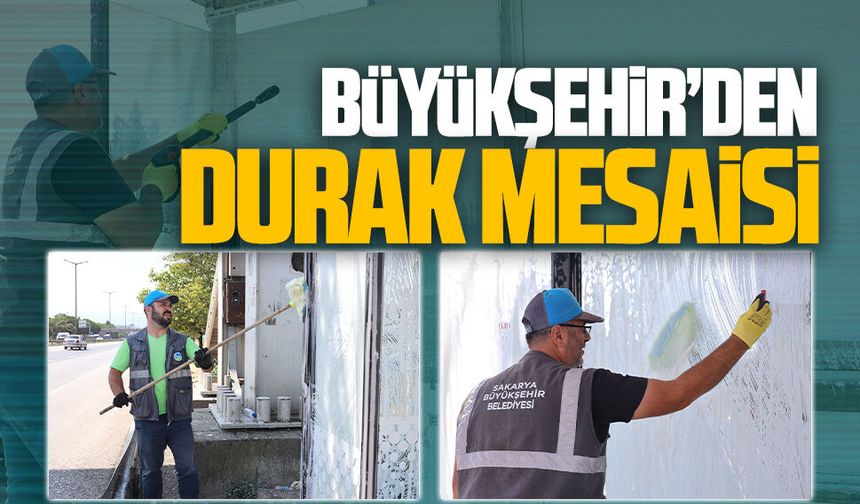 Büyükşehirden duraklarda planlı temizlik çalışması