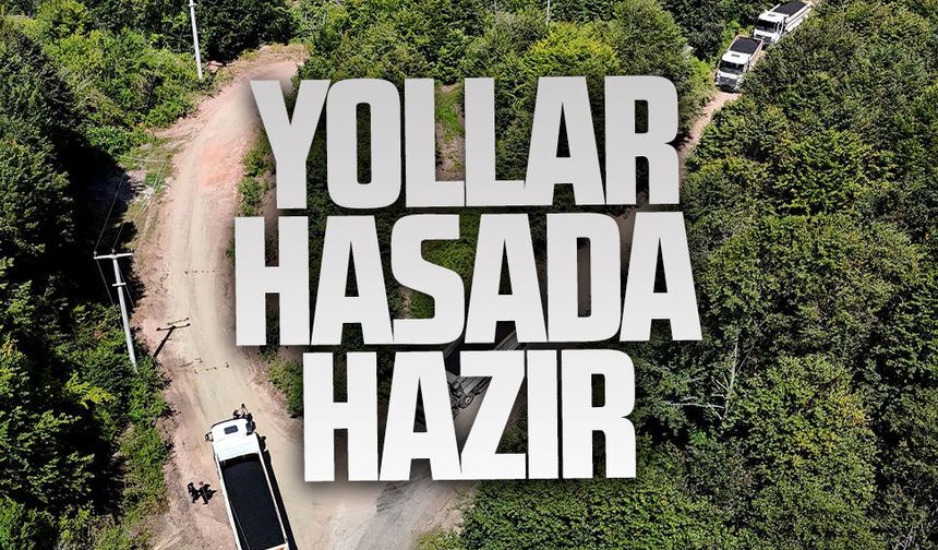 Fındık hasadı öncesi yollara büyükşehir dokunuşu